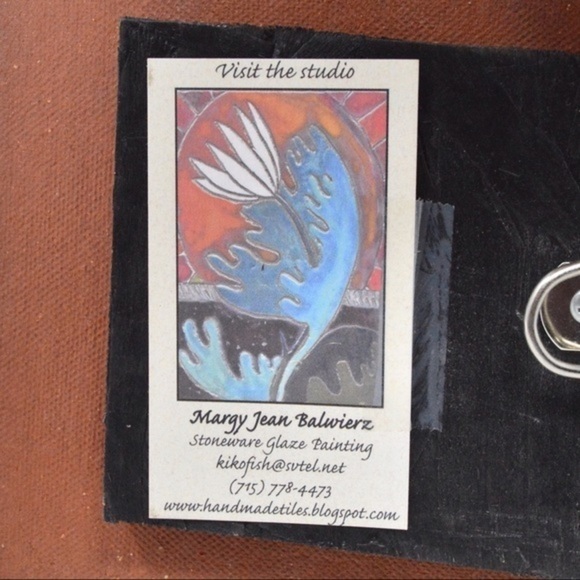 Margy Jean Balwierz Handmade Stonewear Flower Tile - Picture 4 of 6